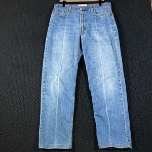 Levis 550 Relaxed Fit Jeans Mens 36x32 Blue Denim Straight Leg Cotton Blend